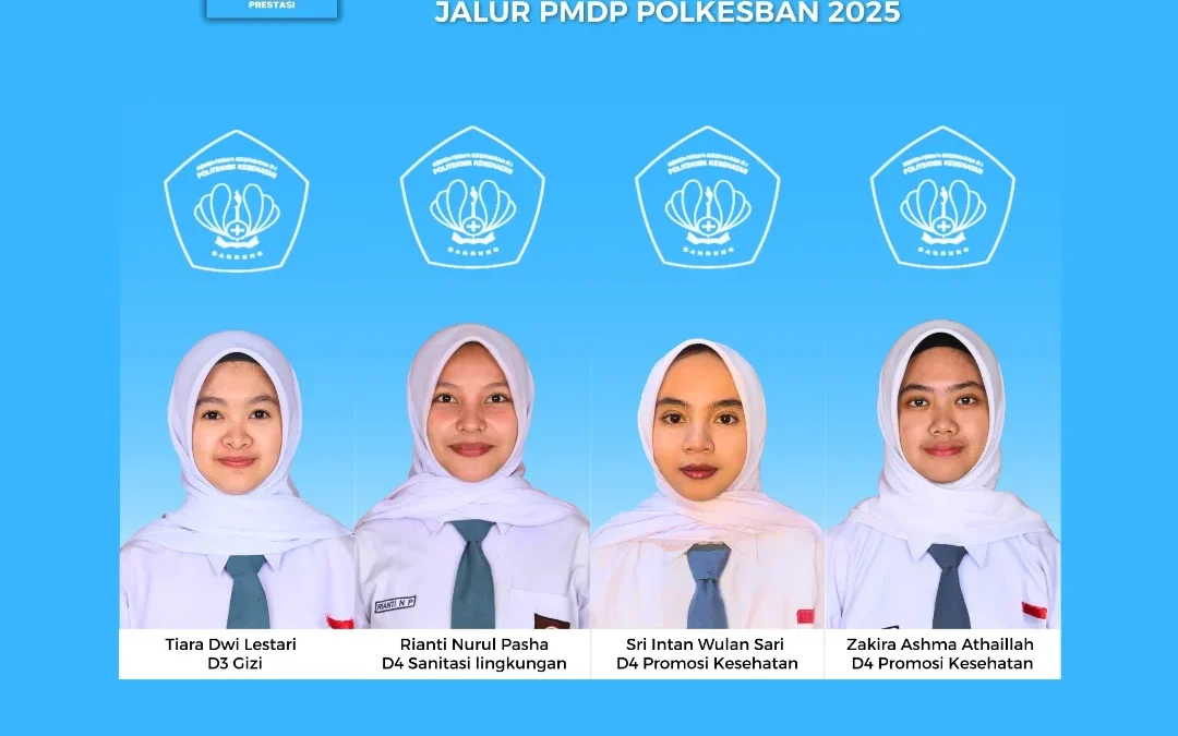 Selamat kepada empat Siswi yang lolos PTN jalur PMDP POLKESBAN 2025