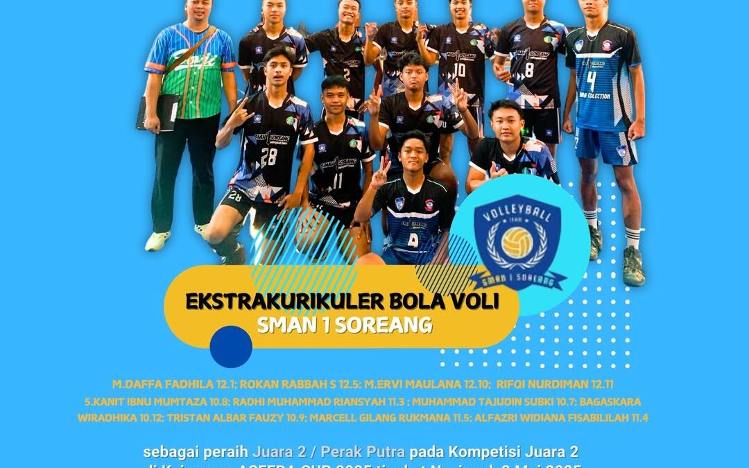 Selamat Kepada Ekstrakurikuler Bola Voli SMAN 1 Soreang
