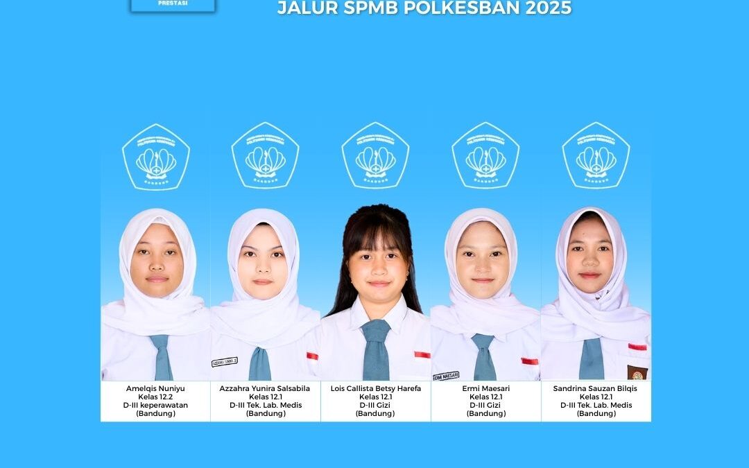 Selamat kepada empat Siswi yang lolos PTN jalur SPMB POLKESBAN 2025