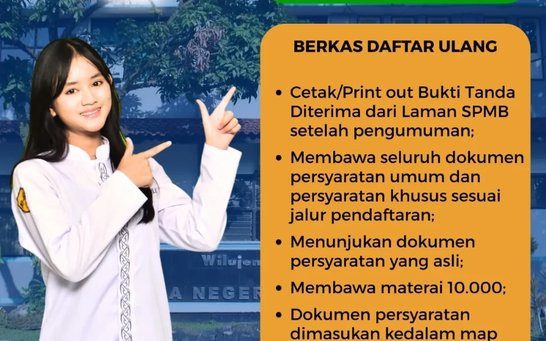 Informasi Daftar Ulang SPMB Tahap 1