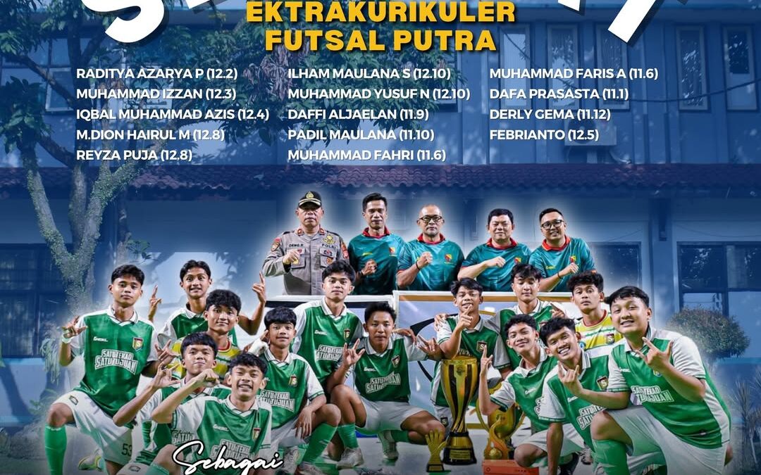 Selamat Kepada 𝗘𝗸𝘀𝘁𝗿𝗮𝗸𝘂𝗿𝗶𝗸𝘂𝗹𝗲𝗿 Futsal Putra Meraih Juara 1 Kategori SMA Putra pada Event Liga Pelajar 2025