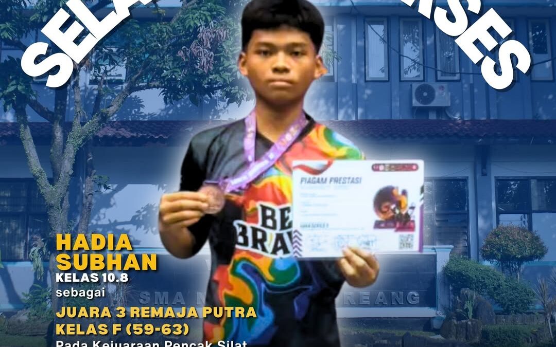 Selamat dan Sukses Hadia Subhan Atas Prestasi Yang Diraih.