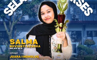 Selamat & Sukses SALMA NOVIANTI AZAHRA Atas Prestasi Yang Diraih.